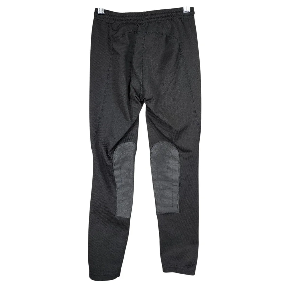Kerrits Breeches S Kids Girls Equestrian Riding Pants Black Knee Patches Stretch